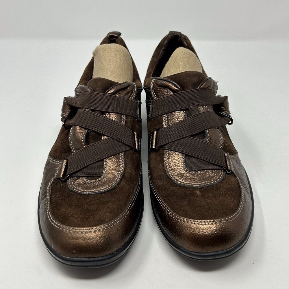 Softspots Alice Brown Leather Comfort Adjustable Walking Sneakers Size 10 - Picture 4 of 12